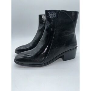 Naot Goodie Black Crinkle Patent Boots Size 39 EU 8 US Ankle Boot Comfy